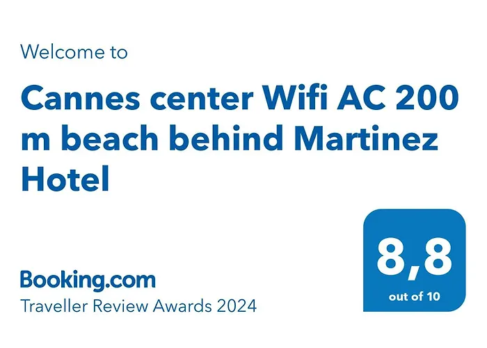 Center Ac Wifi 200 M Sea Behind Martinez * 戛纳